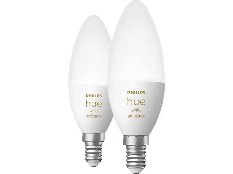 Philips Hue White Amb. Doppelpack E14 Kerze 2x470; LED Lampe