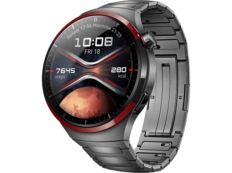 Huawei Watch 4 Pro Space Edition mit Titaniumarmband, Dunkelgrau; Smartwatch
