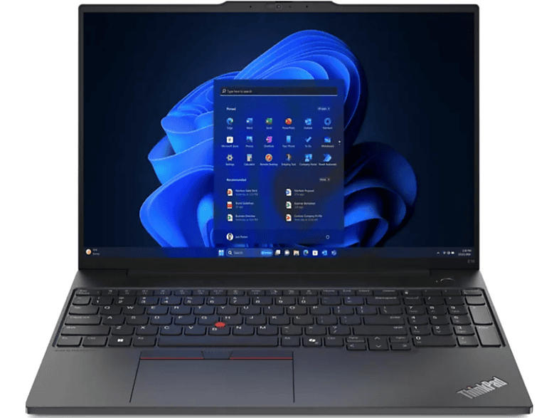 Lenovo ThinkPad E16 G2 Notebook for Business 16 Zoll, WUXGA, AMD Ryzen™ 5 Prozessor mit Radeon™ Graphics, GB RAM, 512 SSD, Windows 10 Pro (64 Bit), 660M, Black