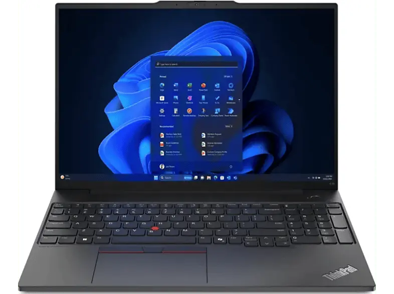 LENOVO ThinkPad E16 G2 Notebook for Business 16 Zoll, WUXGA, AMD Ryzen™ 5 Prozessor, 8 GB RAM, 256 SSD, Windows 11 Pro, Radeon™ 660M, Black