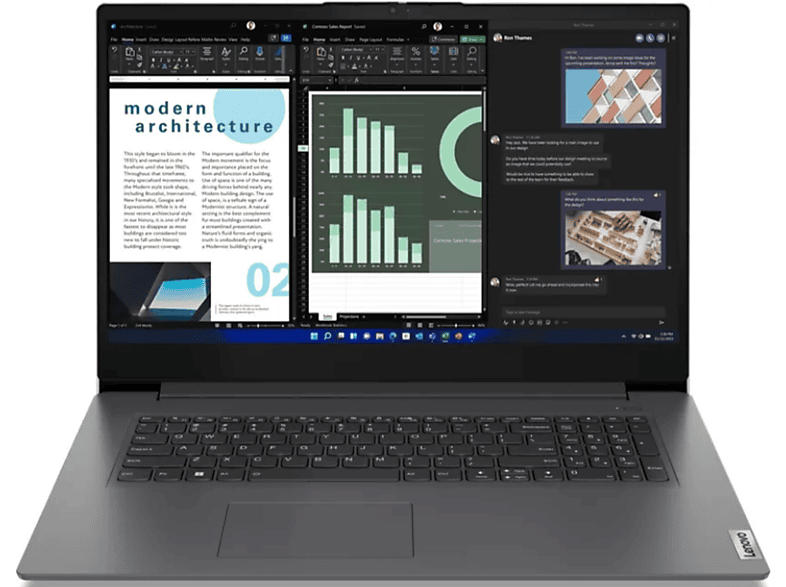 Lenovo V17 G4 IRU Notebook for Business 17,3 Zoll, Full-HD, Intel® Core™ i5-13420H, 16 GB RAM, 512 SSD, Windows 10 Pro (64 Bit), Onboard Graphics, Iron Grey