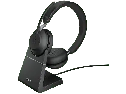 Jabra Headset Evolve2 65 LK380C UC Stereo mit Ladestation, schwarz; Headset----Headset