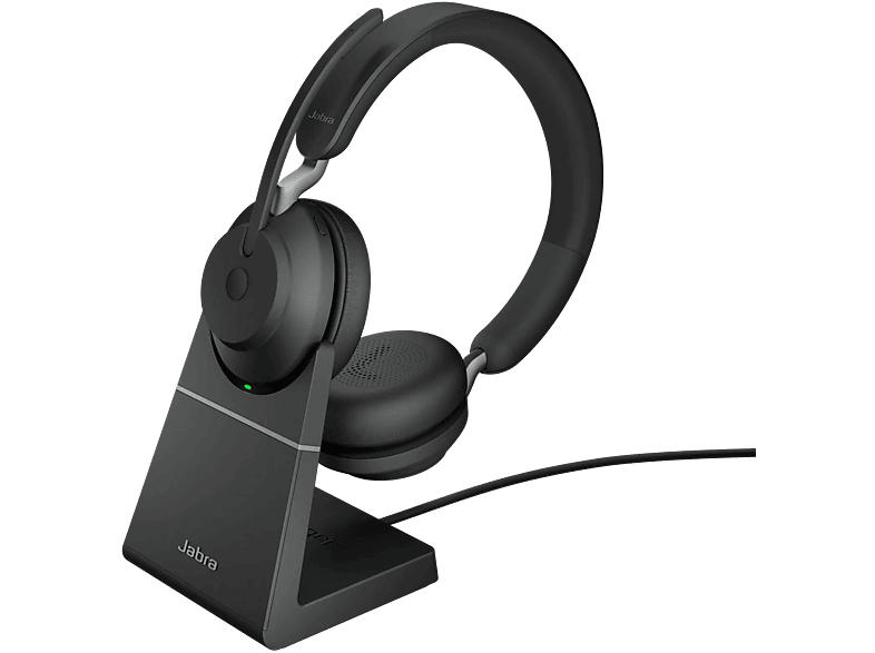 JABRA Headset Evolve2 65 LK380C MS Stereo mit Ladestation, schwarz