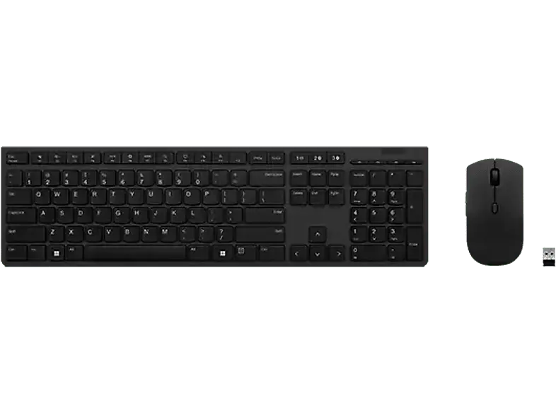 LENOVO Professional Desktop Set For Business, Bluetooth, USB Nano Empfänger, qwertz, 4000dpi, Akku, Schwarz