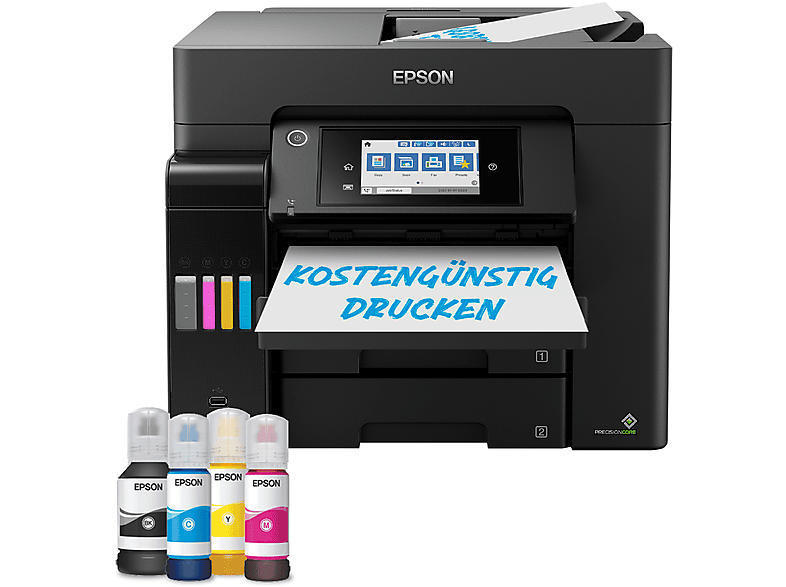 Epson EcoTank ET-5850 DIN-A4-Multifunktions-WLAN-Tintentankdrucker mit Fax; Multifunktionsdrucker