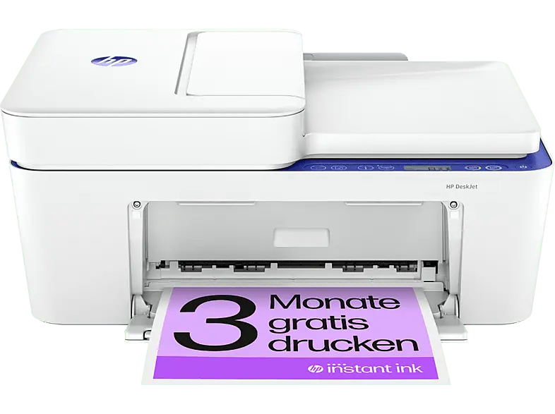 HP DeskJet 4230e Inkl. HP+ 3 Monate Instant Ink, Multifunktionsdrucker, WLAN, Weiß, Blau