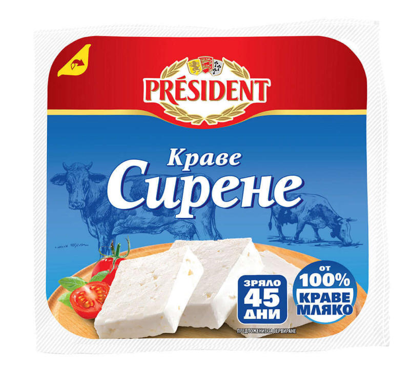 PRESIDENT Сирене от краве мляко