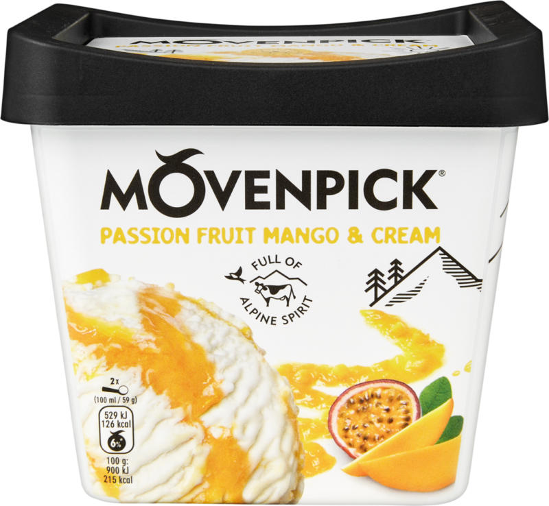 Mövenpick Glacé Passion Fruit Mango & Crream, 900 ml