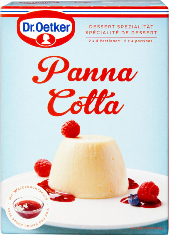 Dr. Oetker Panna Cotta mit Waldfruchtsauce , 238 ml