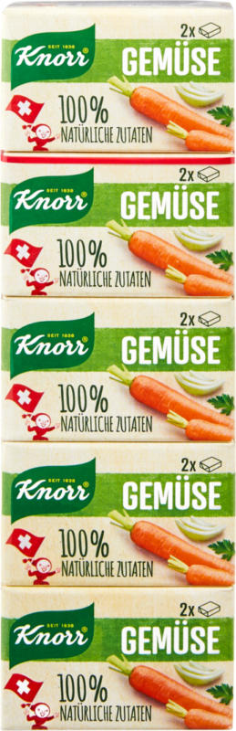 Brodo vegetale Knorr, 100% naturale, dadi, 109 g