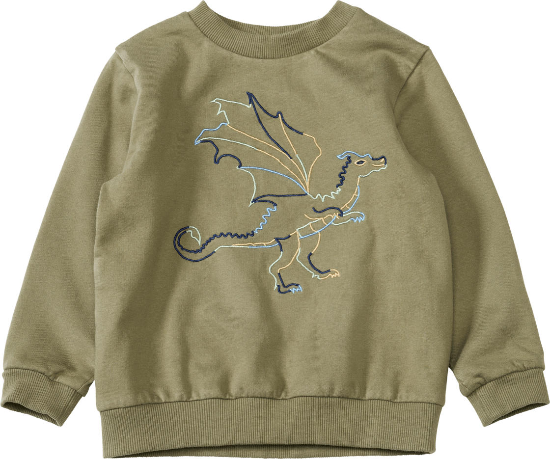 ALANA Sweatshirt mit Drachen-Stickerei, grün,, Gr. 98
