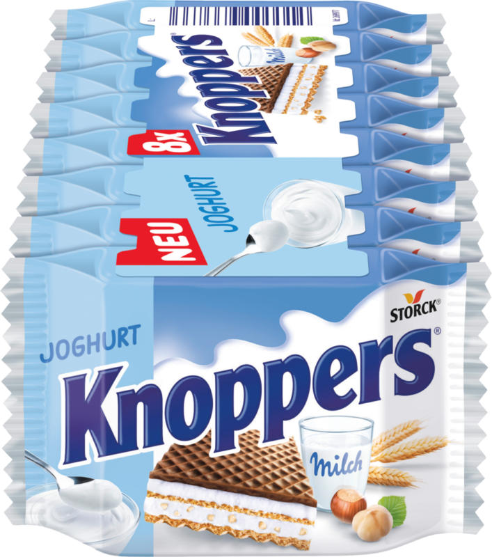 Gaufrette Yogourt Knoppers Storck, 8 x 25 g