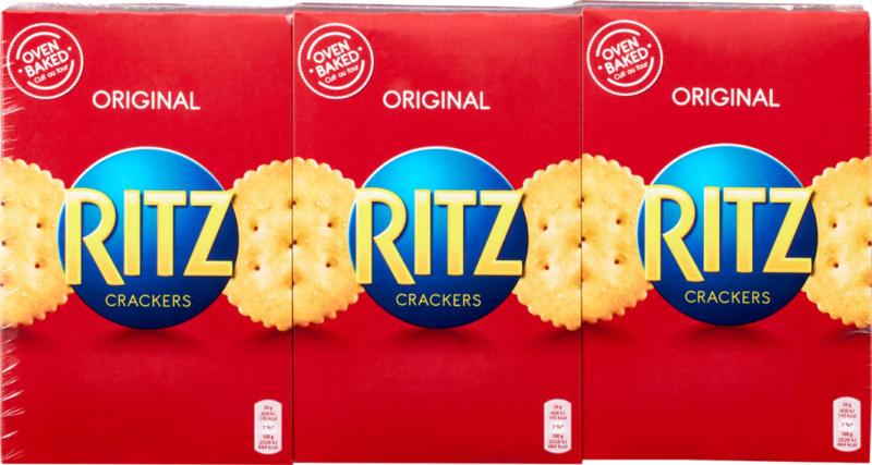 Ritz Crackers Original, 3 x 200 g