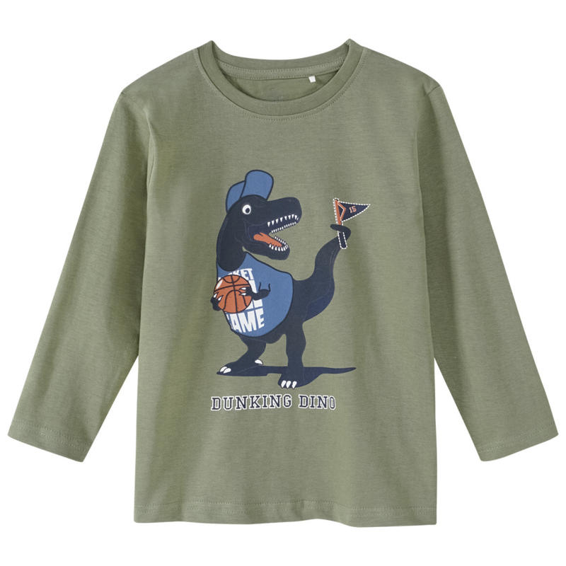 Jungen Langarmshirt mit Dino-Print