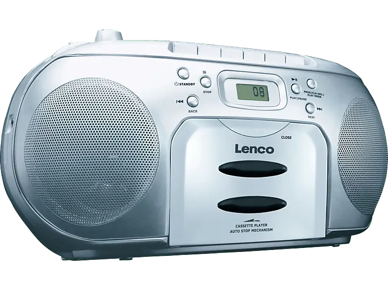 Lenco SCD420 mit Kassettendeck, silver; Radiorecorder