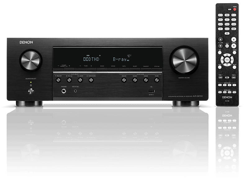 Denon AVR-S670H 5.2-Kanal 8K-AV-Verstärker mit HEOS Built-in, Black; AV-Receiver