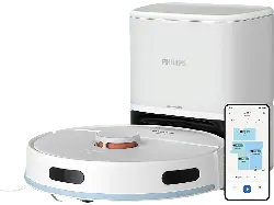 Philips 2000 Series, XU2100/20 Saug- und Wischroboter, mit Absaugstation (Arktisweiß, Laufzeit: bis zu 130 Minuten, 66 dB(A))