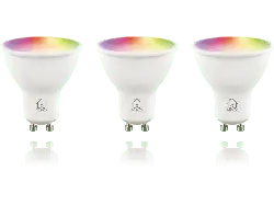 Deltaco Smarte LED-Spot SH-LGU10RGB-3P, 3 Stk., 5W, GU10, dimmbar, RGB; LED Spot