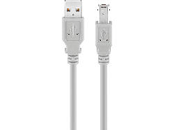 ISY IUB 1015 USB-A auf USB-B Kabel, 1.5m, USB 2.0, Grau