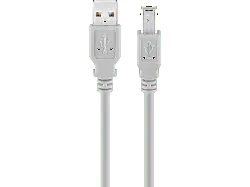 ISY IUB 1015 USB-A auf USB-B Kabel, 1.5m, USB 2.0, Grau