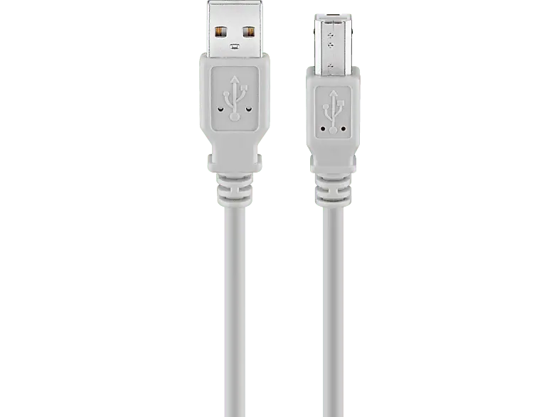 ISY IUB 1015 USB-A auf USB-B Kabel, 1.5m, USB 2.0, Grau