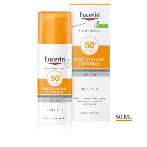 ЮСЕРИН | EUCERIN СЪН SPF50 ФЛУИД ЗА ЛИЦЕ ЕЙДЖ КОНТРОЛ 50МЛ 87934