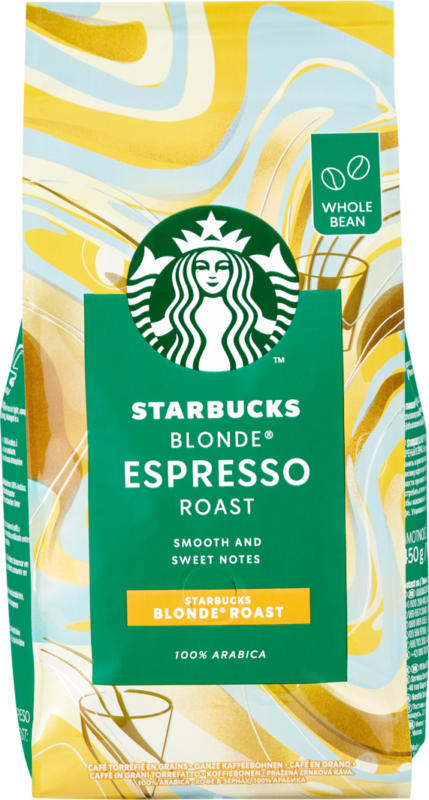 Cafè Blonde Espresso Roast Starbucks®, en grains, 450 g