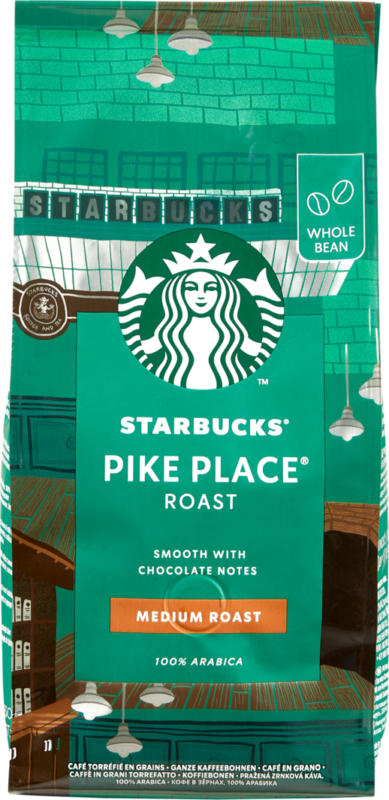 Caffè Pike Place Roast Medium Starbucks®, in grani, 450 g