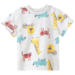 Newborn T-Shirt mit Tier-Print