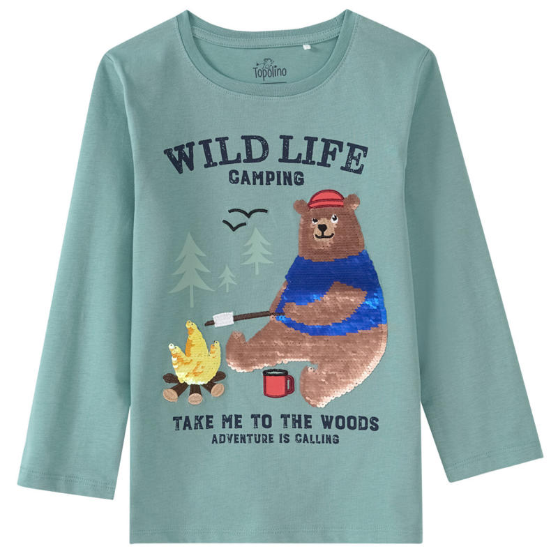 Jungen Langarmshirt mit Wendepailletten (Nur online)