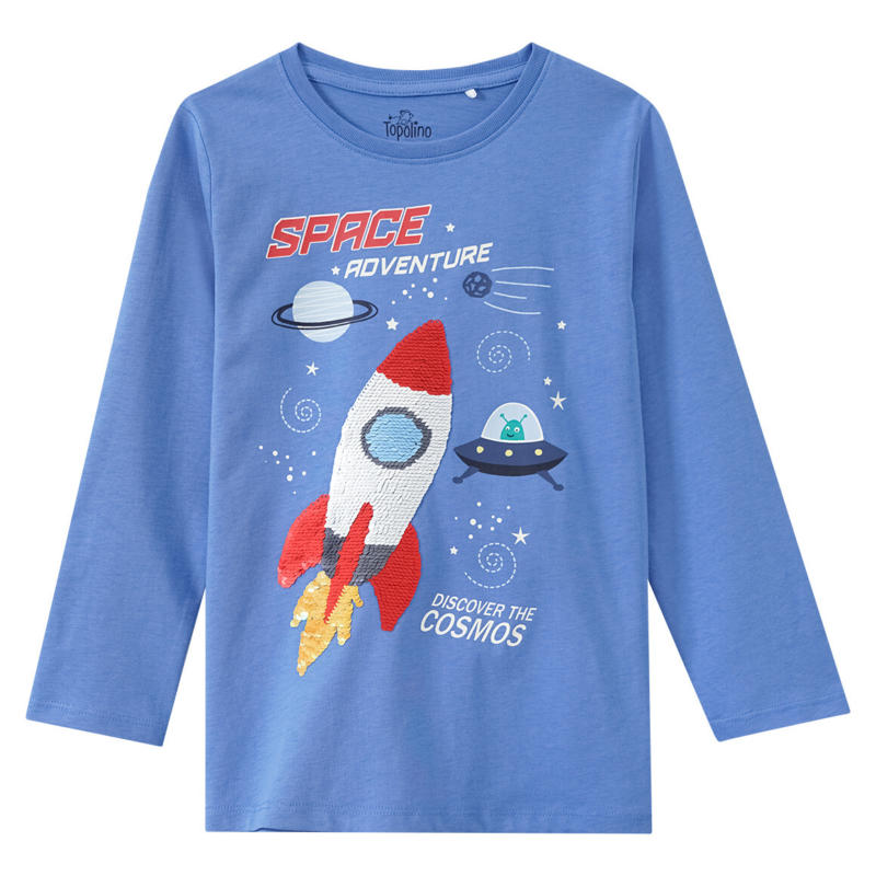 Jungen Langarmshirt mit Wendepailletten (Nur online)