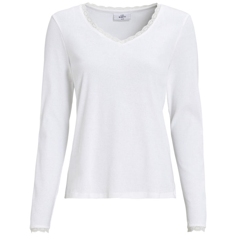 Damen Langarmshirt mit Spitze