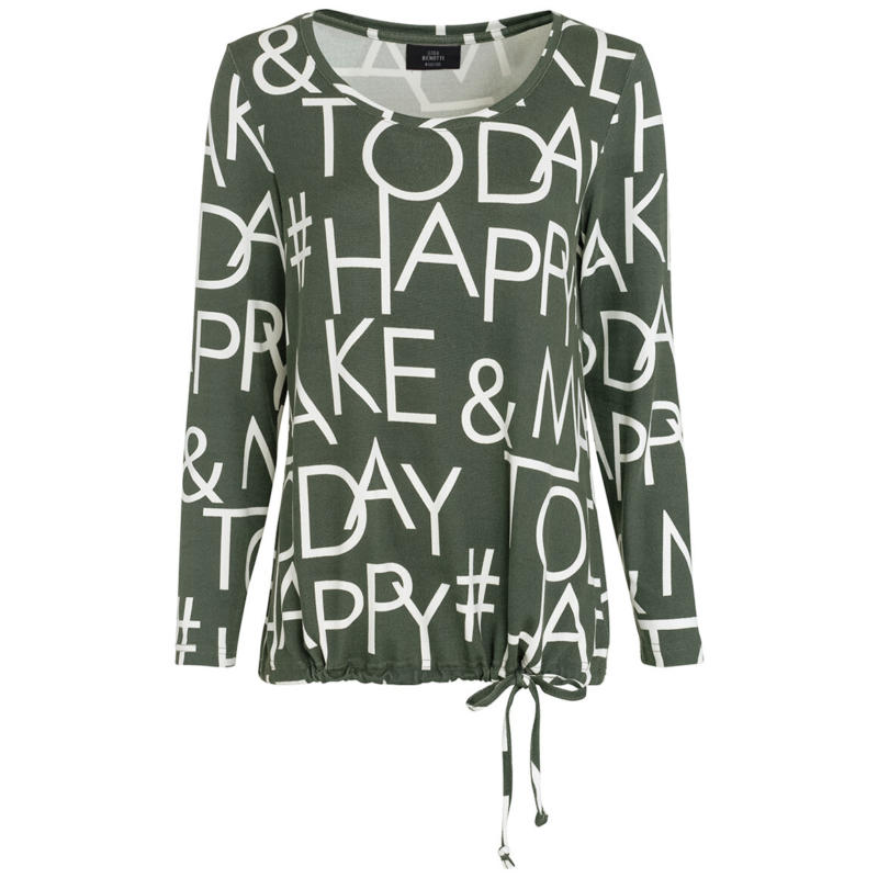 Damen Langarmshirt mit Buchstaben-Print