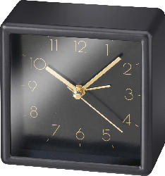 BOLTZE Uhr quadratisch, schwarz/gold (9,3x9,3x4,5cm)