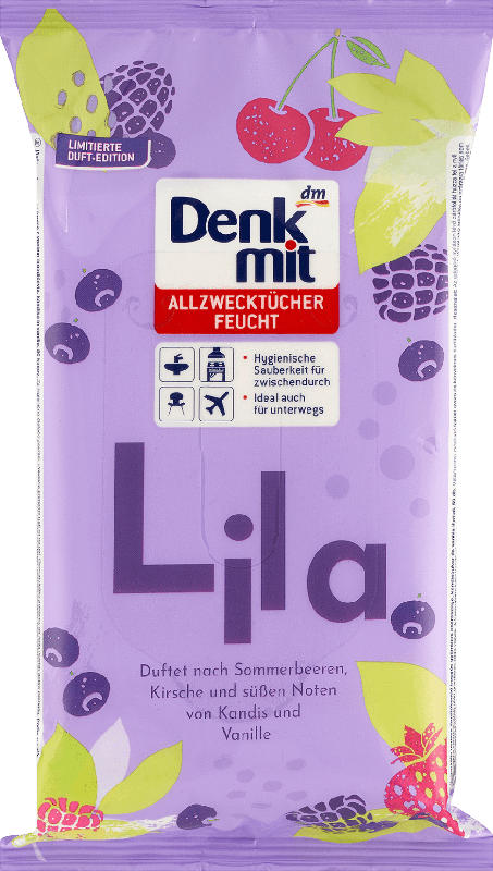 Denkmit feuchte Allzwecktücher LILA