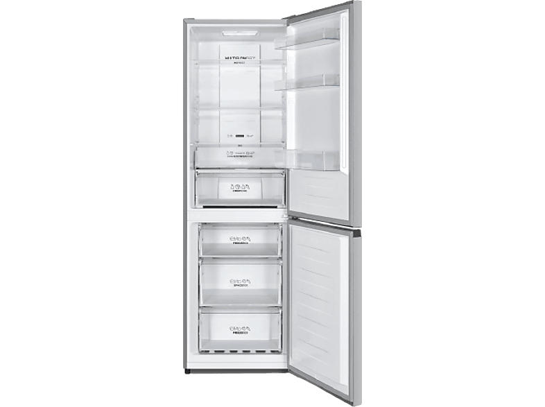 Gorenje NRK6192AS4 Kühl- Gefrierkombination (E, 304 l, 1860 mm hoch, Standgerät, No Frost (verminderte Eisbildung), Silber)