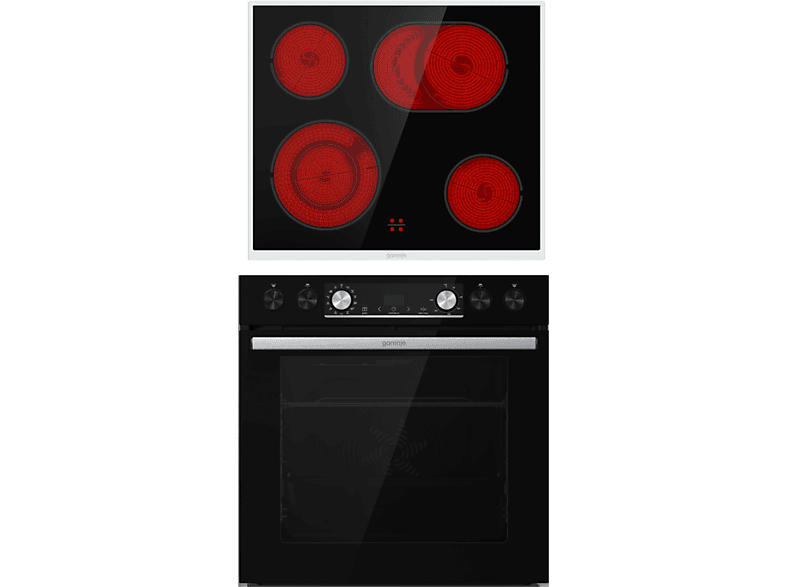 Gorenje Herdset Black 4, Herd, Kochfeld (Strahlungsheizung, A, 77 l)