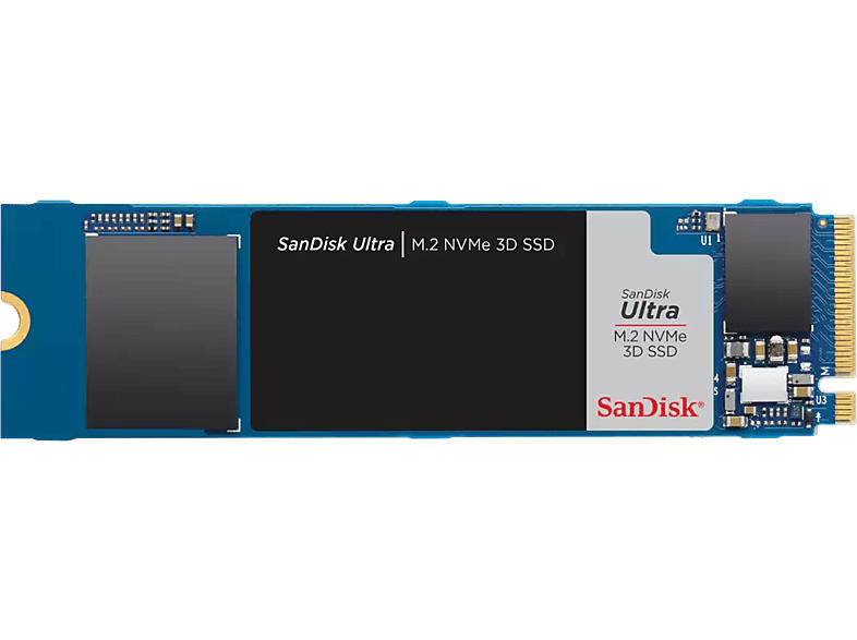 SanDisk 2TB SSD Festplatte Ultra 3D, NVMe M.2, Intern, R3500/W3300 MB/s