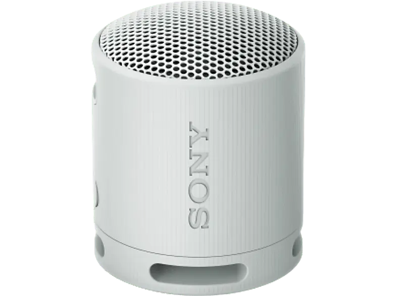 Sony SRS-XB100 - kabelloser, tragbarer Bluetooth-Lautsprecher, robust, wasserfest und staubdicht gemäß IP67, 16 Stunden Akkuleistung, Eco, Hellgrau; Bluetooth Lautsprecher