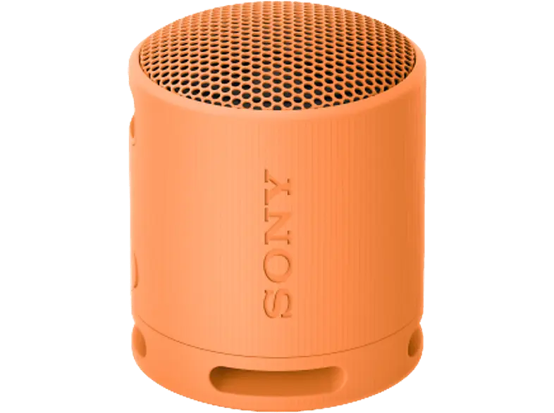Sony SRS-XB100 - kabelloser, tragbarer Bluetooth-Lautsprecher, robust, wasserfest und staubdicht gemäß IP67, 16 Stunden Akkuleistung, Eco, Orange; Bluetooth Lautsprecher