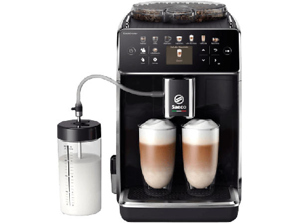 Saeco SM6580/00 Gran Aroma Kaffeevollautomat (Schwarz, aus Keramik, 15 bar, Milchschlauch)