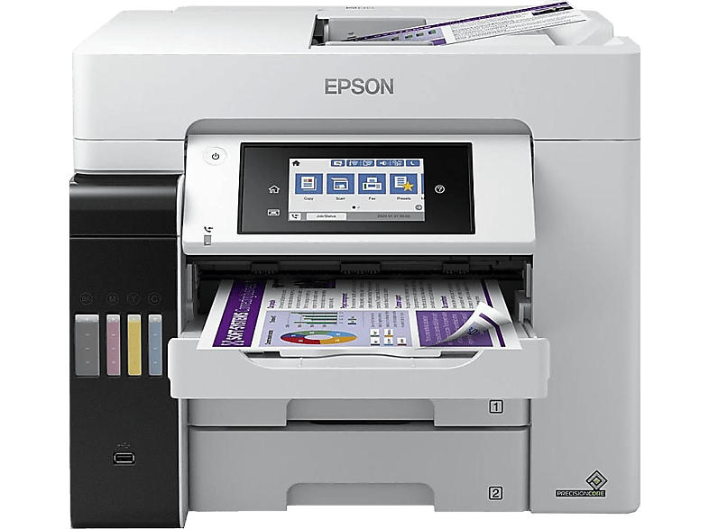 Epson EcoTank ET-5880, nachfüllbarer 4-in-1 Tintentankdrucker, ADF, Duplex, WLAN (WiFi), Netzwerkfähig, PCL; Multifunktionsdrucker