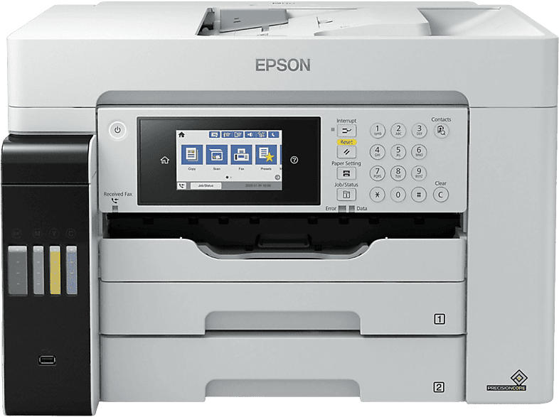 Epson EcoTank Pro ET-16680, nachfüllbarer 4-in1 Tintentankdrucker bis DIN A3, ADF, Duplex, WLAN (WiFi), Netzwerkfähig, PCL; Multifunktionsdrucker