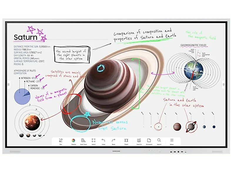 Samsung Flip Pro - 85 Zoll UHD-Display mit Touchfunktion For Business; Digital-Whiteboard
