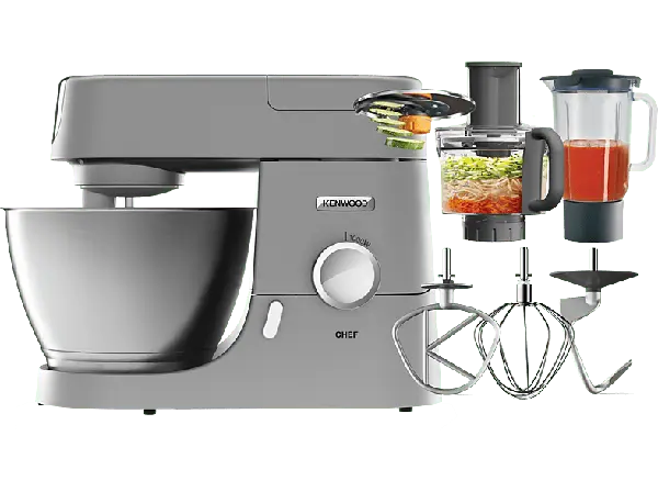 Kenwood KVC 3150 S Chef Set Küchenmaschine Silber (Rührschüsselkapazität: 4,6 l, 1000 Watt)