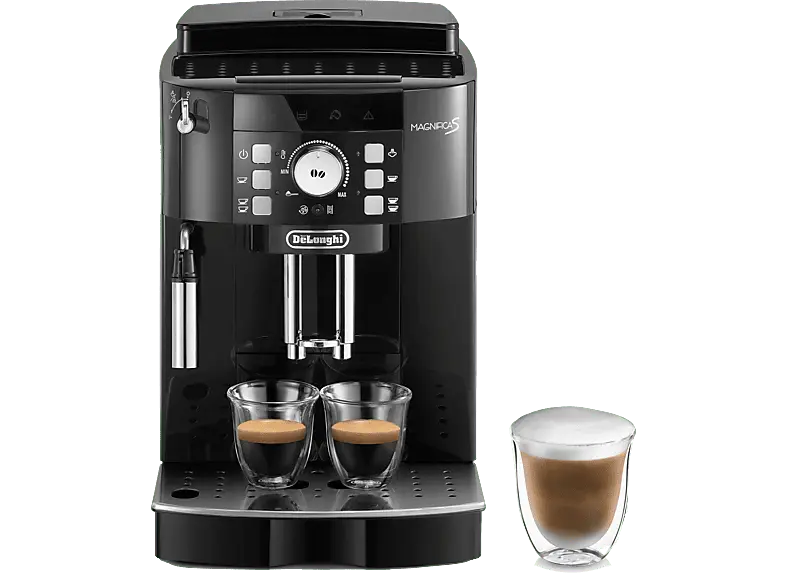 De'Longhi ECAM 21.117 B Magnifica S Kaffeevollautomat (Schwarz, Extra leises Kegelmahlwerk, 15 bar, Dampfdüse)