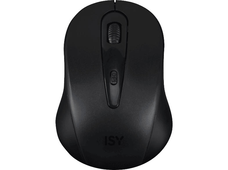 ISY Maus IMW-502, kabellos, 1600dpi, USB, Schwarz