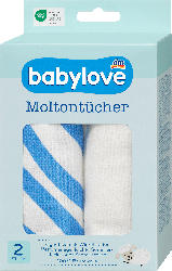 babylove Moltontücher Streifen/uni