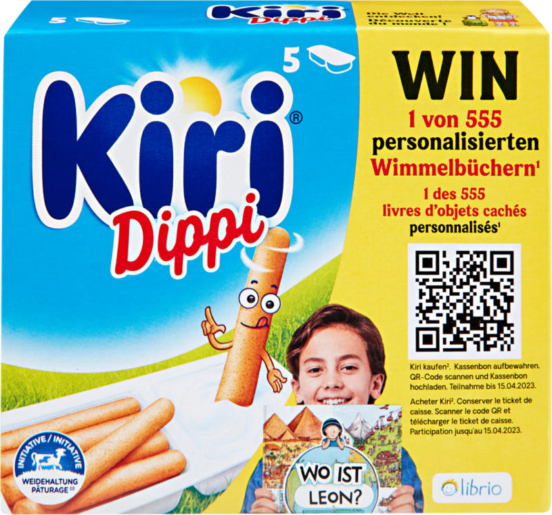 Kiri Dippi Frischkäse und Grissini, 2 x 175 g