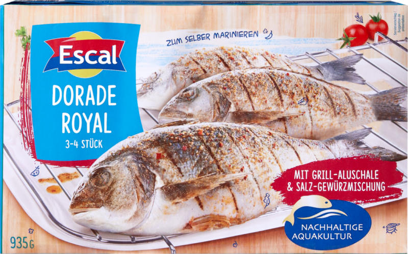 Escal Dorade Royal , mit Grill-Aluschale & Salz-Gewürzmischung, 935 g